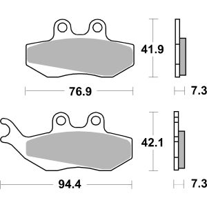 Bremsbelagsatz, ohne Straßenzulassung BREMBO 07012