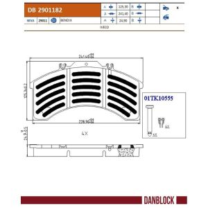 Levyjarrun jarrupalasarja DANBLOCK DB 2901182