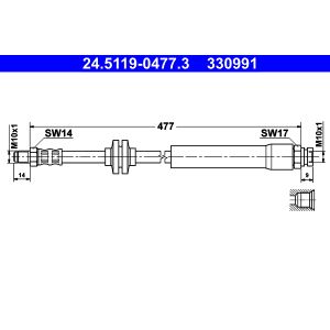 Bremsschlauch ATE 24.5119-0477.3
