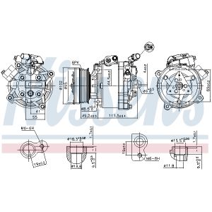 Ilmastoinnin kompressori NISSENS 890666