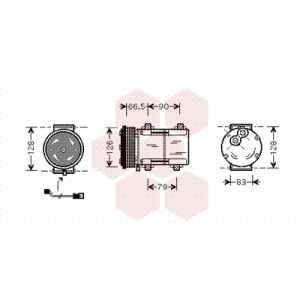 Compressor, ar condicionado VAN WEZEL 1800K276