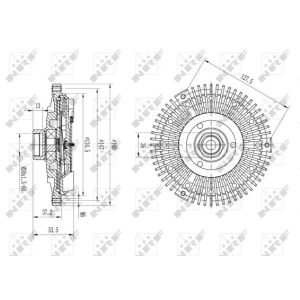 Koppeling, radiatorventilator NRF 49633