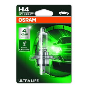 Hehkulamppu halogeeni OSRAM H4 Ultra Life 12V, 60/55W