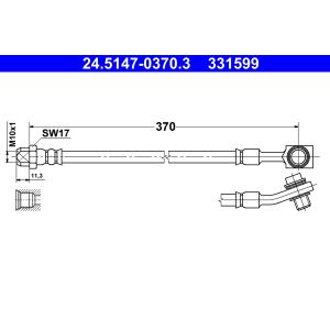 Bremsschlauch ATE 24.5147-0370.3