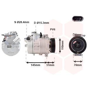 Compressor, ar condicionado VAN WEZEL 0600K384