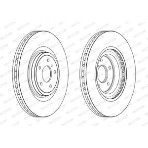 Jarrulevy FERODO DDF2430C-1 edessä, tuuletettu, 1 kpl