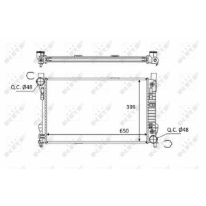 Radiator, motorkoeling NRF 58390