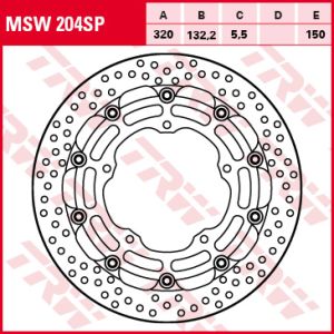 Disque de frein TRW MSW204SP, 1 Stück