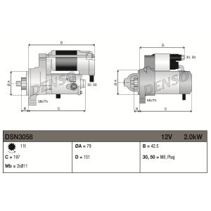 Motor de arranque DENSO DSN3058
