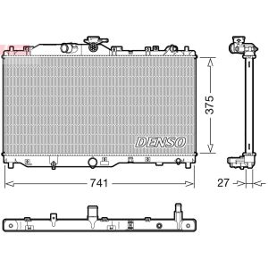 Moottorin jäähdytin DENSO DRM44050