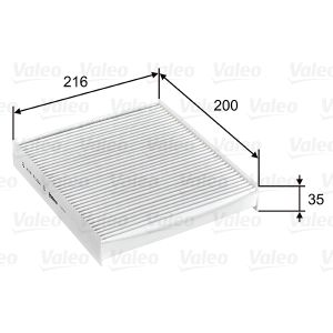 Filtro cabina VALEO ESSENTIAL VALEO 715746