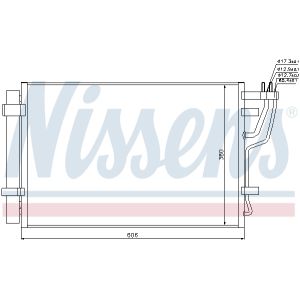 Condensatore, impianto di climatizzazione NISSENS 94981