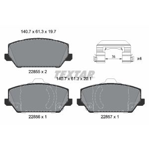 Remblokset TEXTAR 2285501, voor