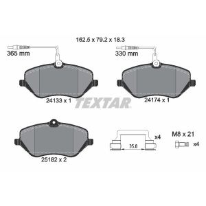 Set di pastiglie freno TEXTAR 2413303, fronte