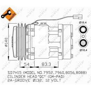 Compressor airconditioning NRF 32274