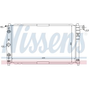 Radiator, motorkoeling NISSENS 616591