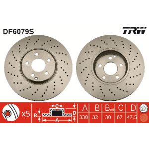 Disque de frein TRW DF6079S