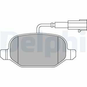 Kit de plaquettes de frein, frein à disque DELPHI LP2300, Arrière