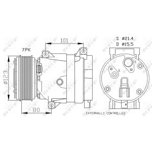 Compressore aria condizionata NRF 32872