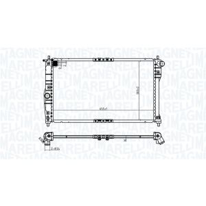 Radiador, refrigeración de motor MAGNETI MARELLI 350213174900