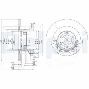 Disco de freno DELPHI BG9722