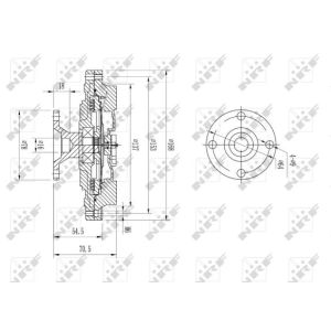 Koppeling, radiatorventilator NRF 49604