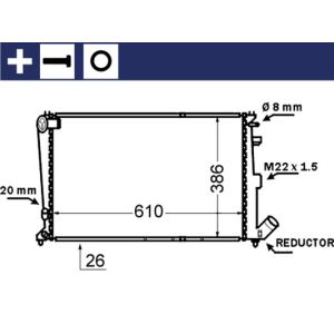 Radiateur (refroidissement du moteur) MAHLE CR 1429 000S