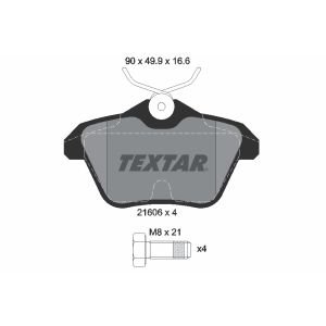 Bremsbelagsatz TEXTAR 2160601, Hinten