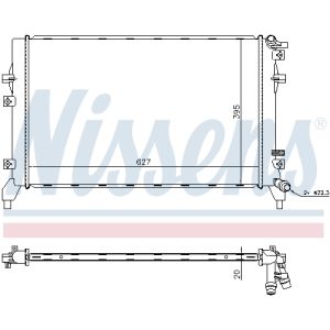 Radiador de baja temperatura, intercooler NISSENS 65315