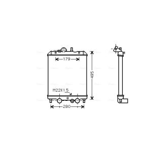 Arrefecedor do motor AVA COOLING PO2002