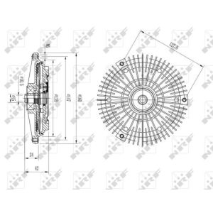 Koppeling, radiatorventilator NRF 49617