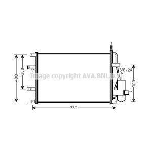 Condensatore, impianto di climatizzazione AVA COOLING VO5107D AVA