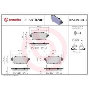 Remblokset BREMBO P 68 074E