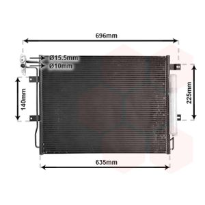Condensator, airconditioning VAN WEZEL 02005215