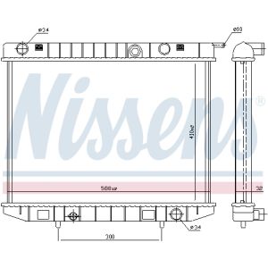 Radiador, refrigeración de motor NISSENS 63299