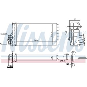 Warmtewisselaar, passagiersruimteverwarming NISSENS 707268