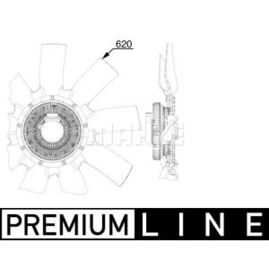 Kytkin, jäähdyttimen tuuletin MAHLE CFF 524 000P