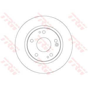 Remschijf TRW DF6704 terug, compleet, sterk gecarboniseerd, 1 stuk