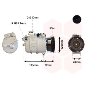 Compressor, ar condicionado VAN WEZEL 0600K226