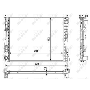 Radiator, motorkoeling NRF 53991