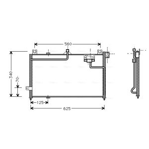 Condensador, sistema de ar condicionado AVA COOLING MZ5125 AVA