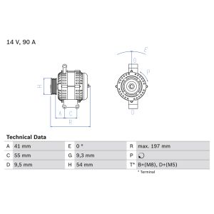 Alternador trifásico BOSCH 0 986 048 771