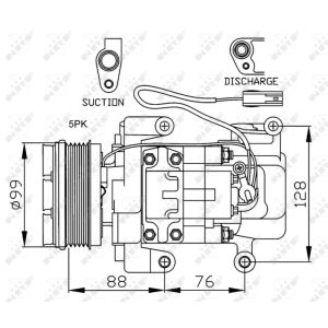 Ilmastoinnin kompressori NRF 32234