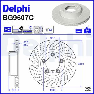 Disco de freno DELPHI BG9607C