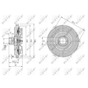 Koppeling, radiatorventilator NRF 49605
