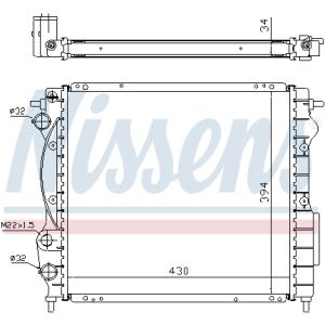 Kühler, Motorkühlung NISSENS 63968A