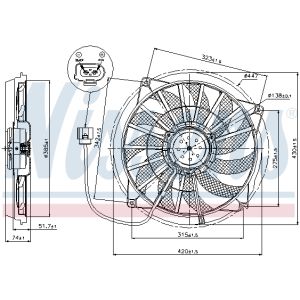 Ventilador, arrefecimento do motor NISSENS 85637