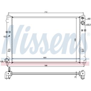 Radiator, motorkoeling NISSENS 62468