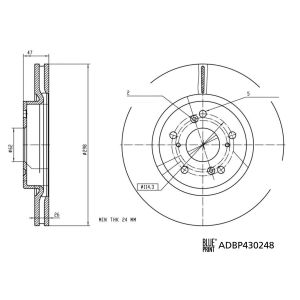 Disco de travão BLUE PRINT ADBP430248