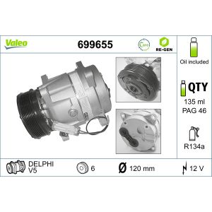 Compressor, ar condicionado VALEO 699655